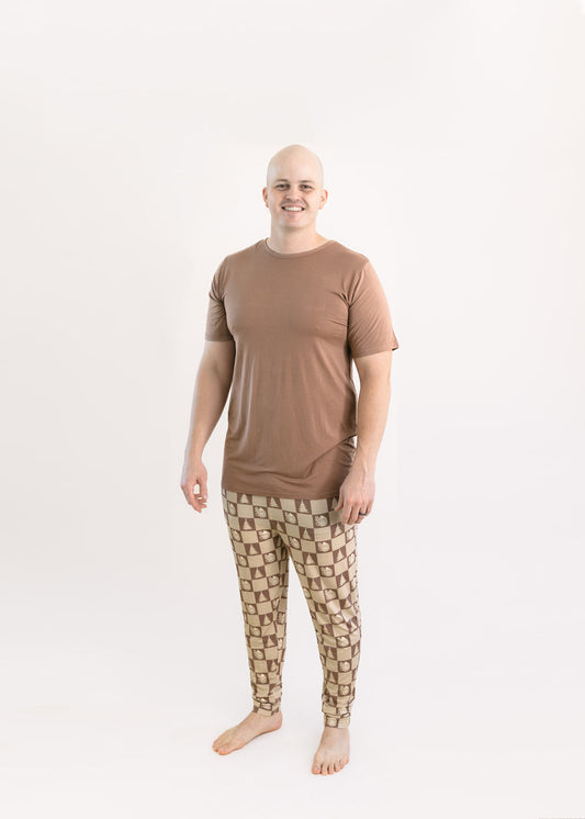 Festive Checkerboard | Bamboo Adult Jogger Set