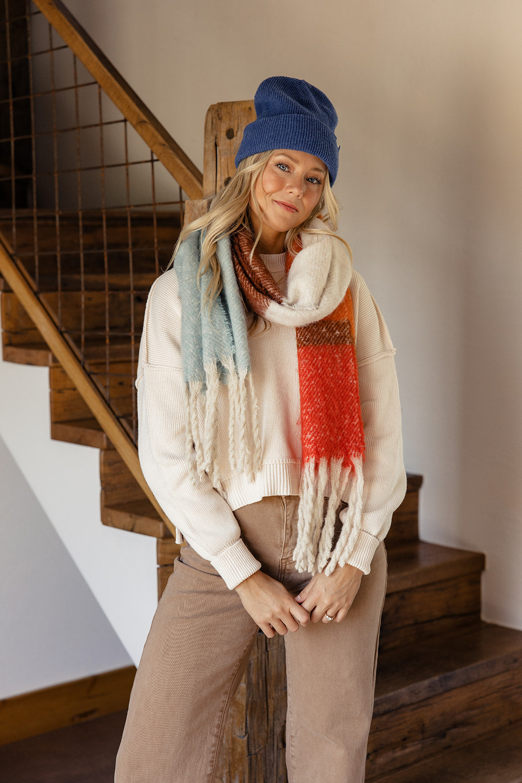 Cold Wind Colorblock Scarf