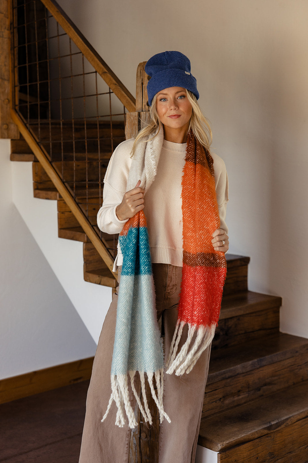 Cold Wind Colorblock Scarf