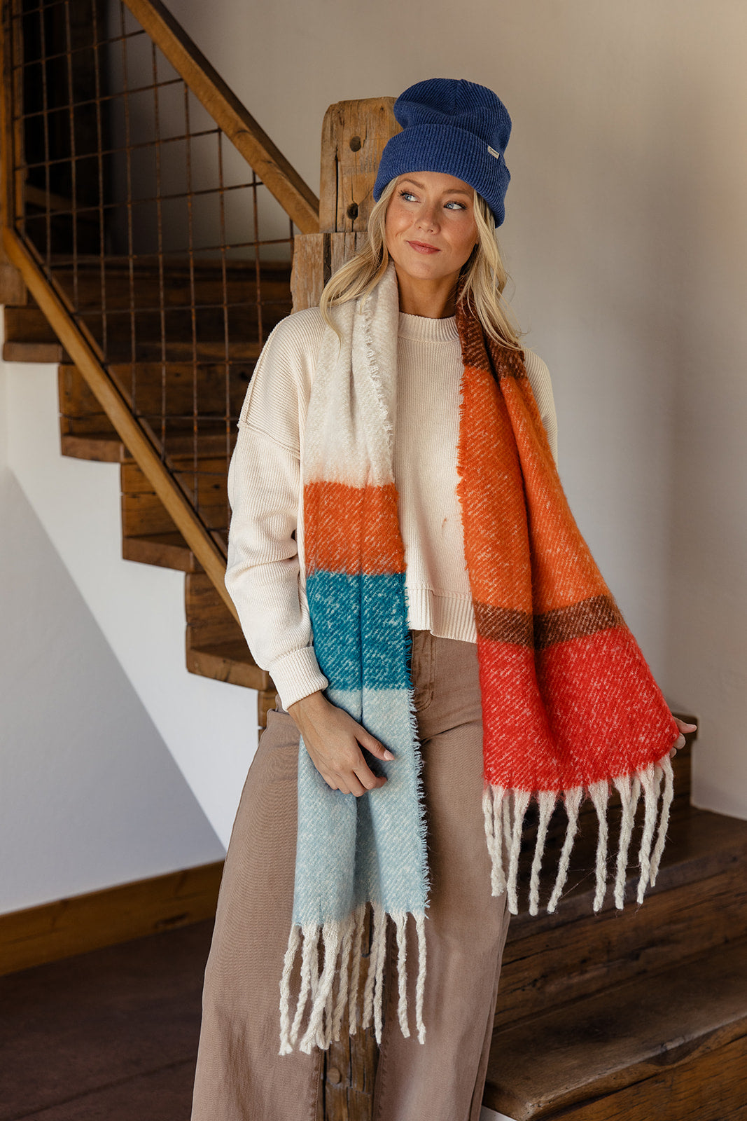 Cold Wind Colorblock Scarf