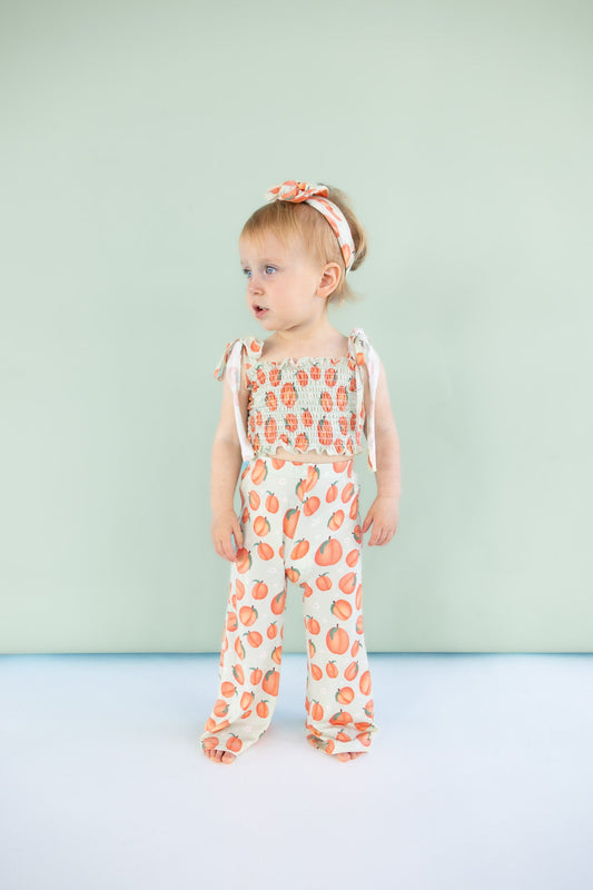 PEACHY-KEEN DREAM SMOCKED FLARE SET