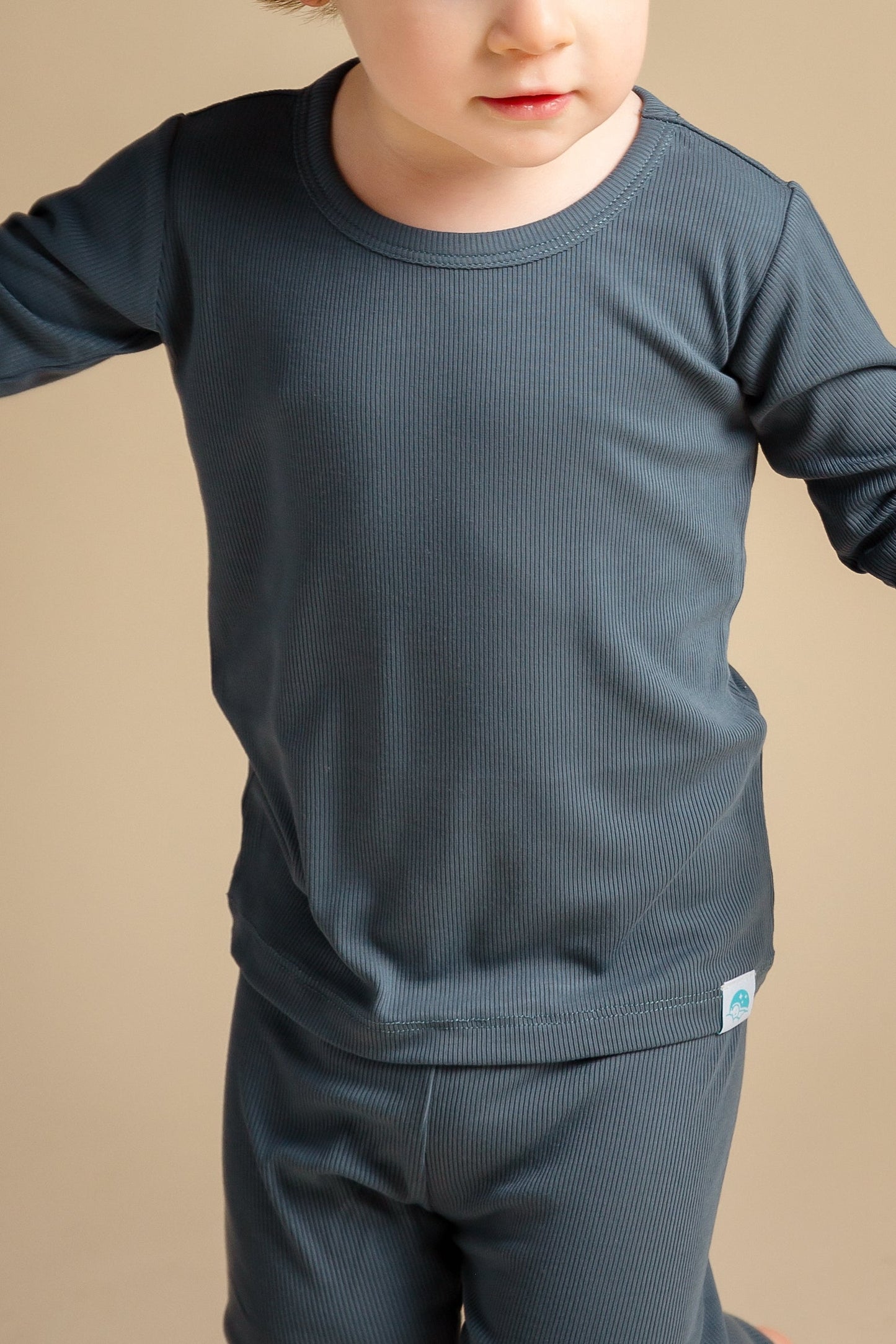 Cadet (Blue) Ribbed Long Sleeve PJ's BDLJ