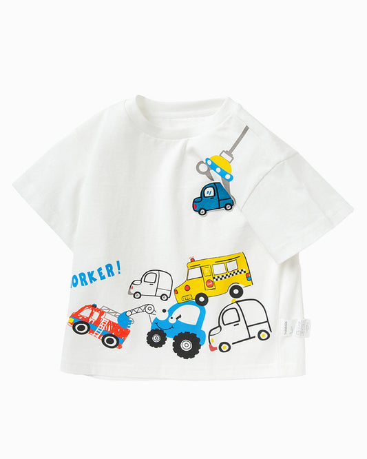 Balabala Toddler Boys' Graphic Car Tees Cotton Short Sleeve T-Shirt