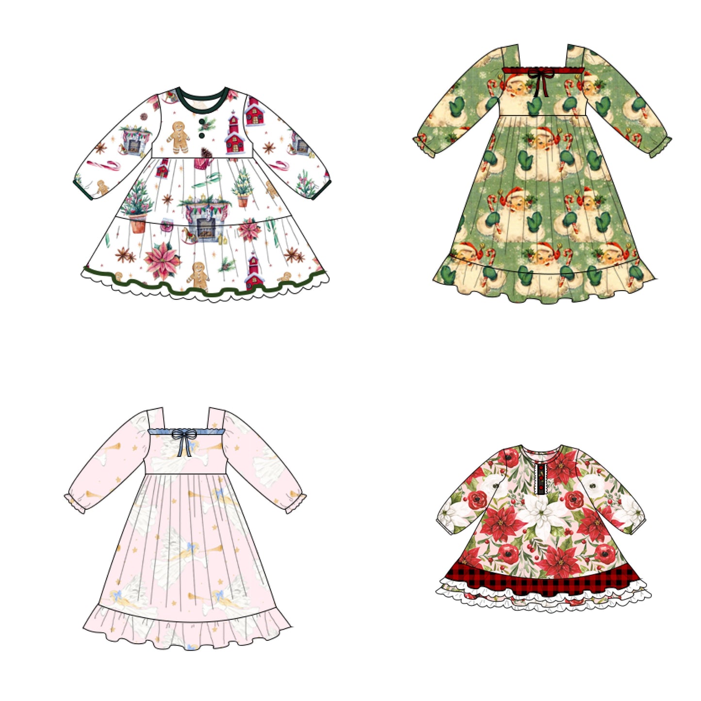 Holiday Family Cozy Doll Dresses