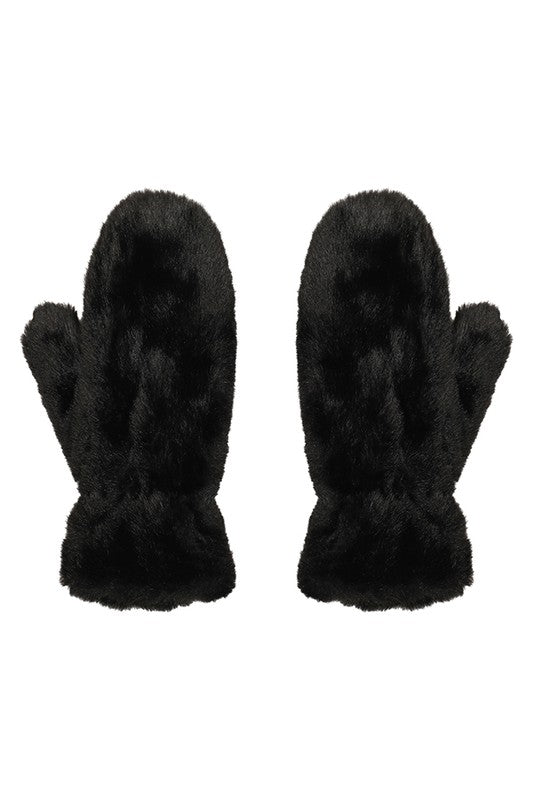 Faux Fur Mitten Gloves