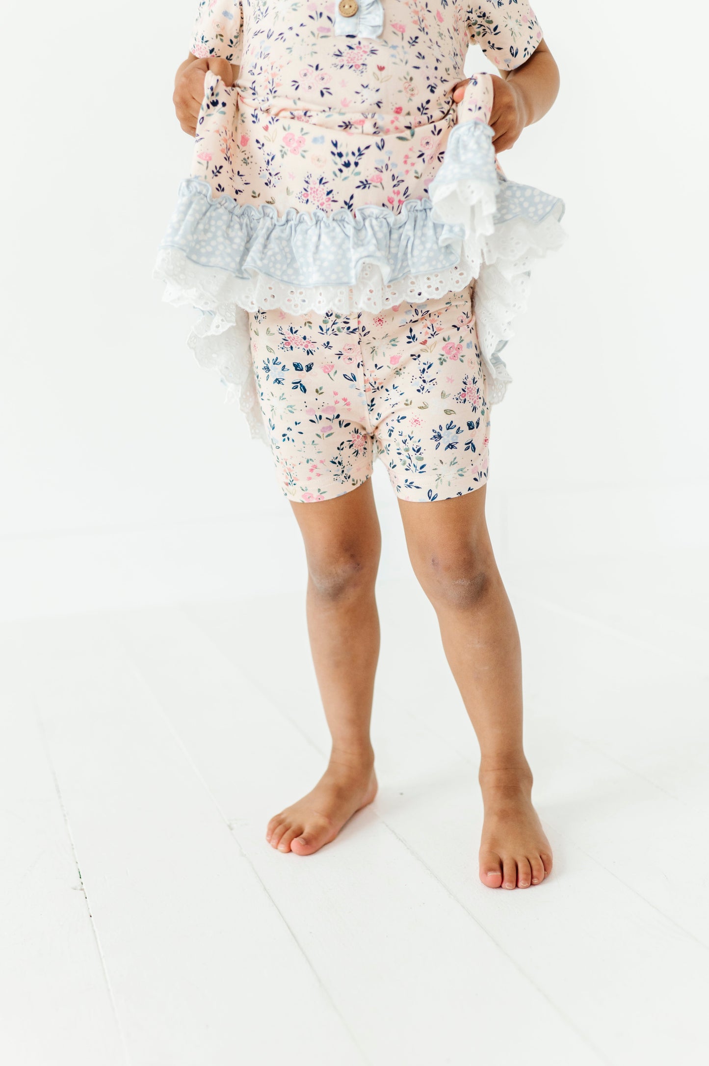 PERIWINKLE DITSY FLORAL | Bamboo Nightgown (with shorts)