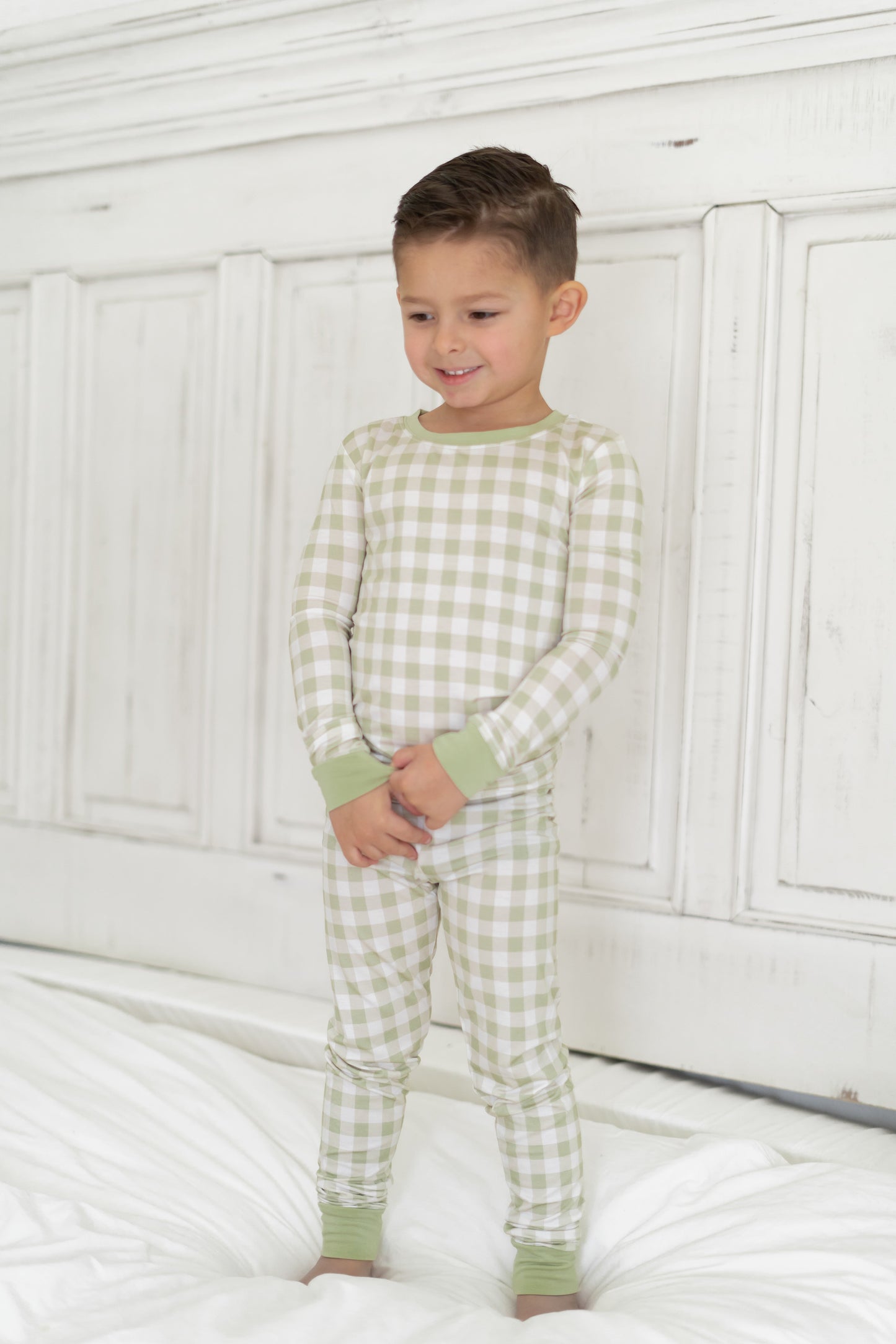 SAGE GINGHAM DREAM SET