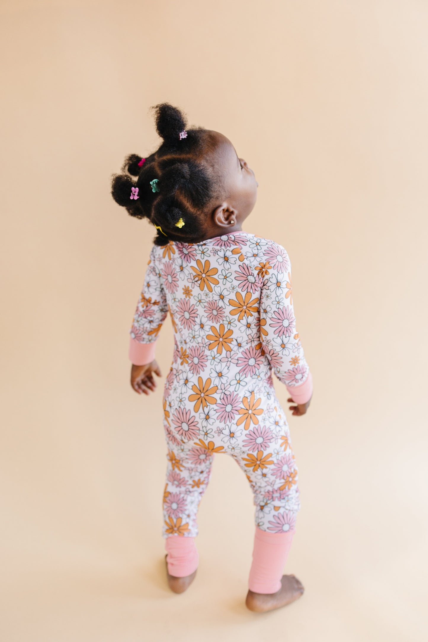 Bamboo Zip Romper | Retro Garden