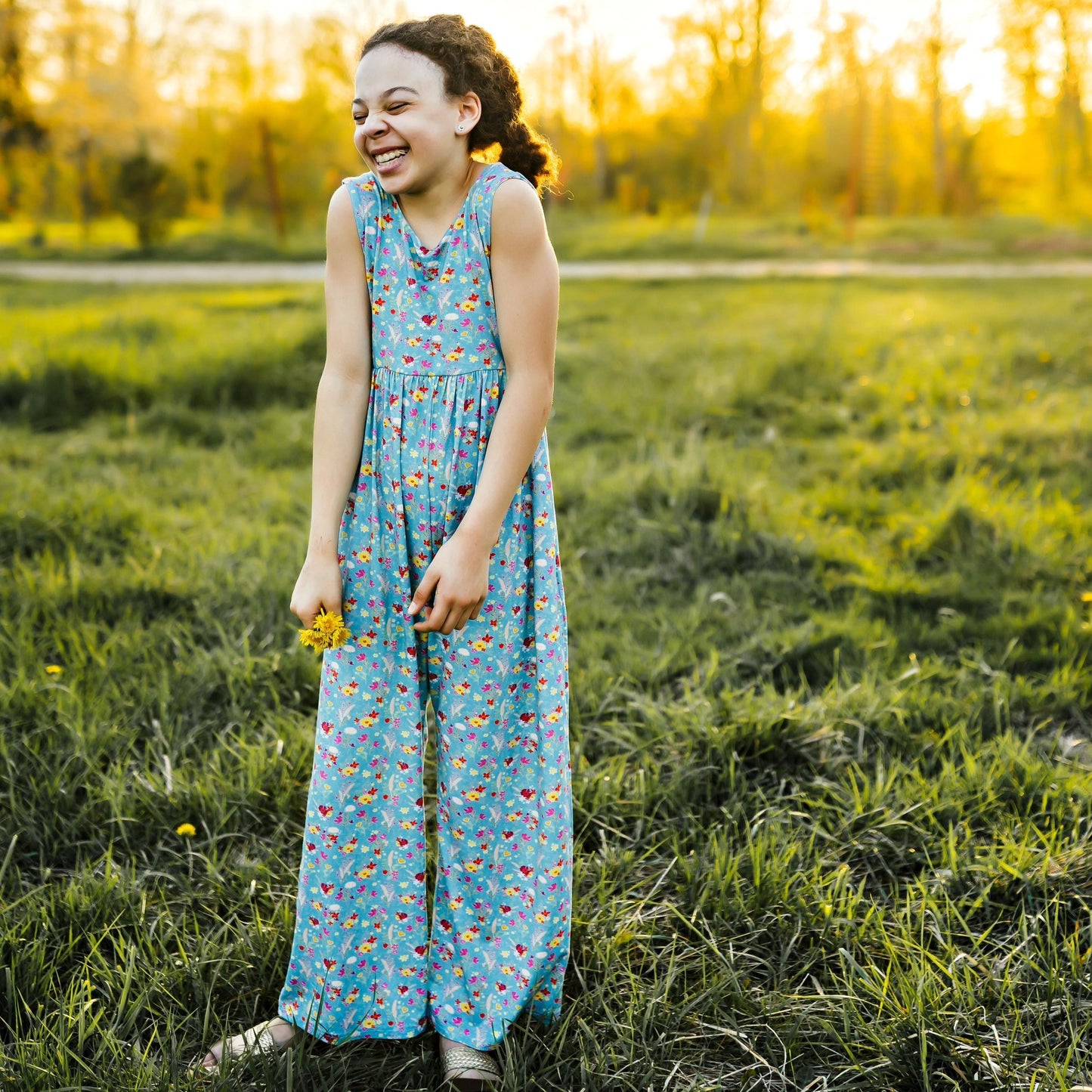 Boho Floral Bamboo Romper