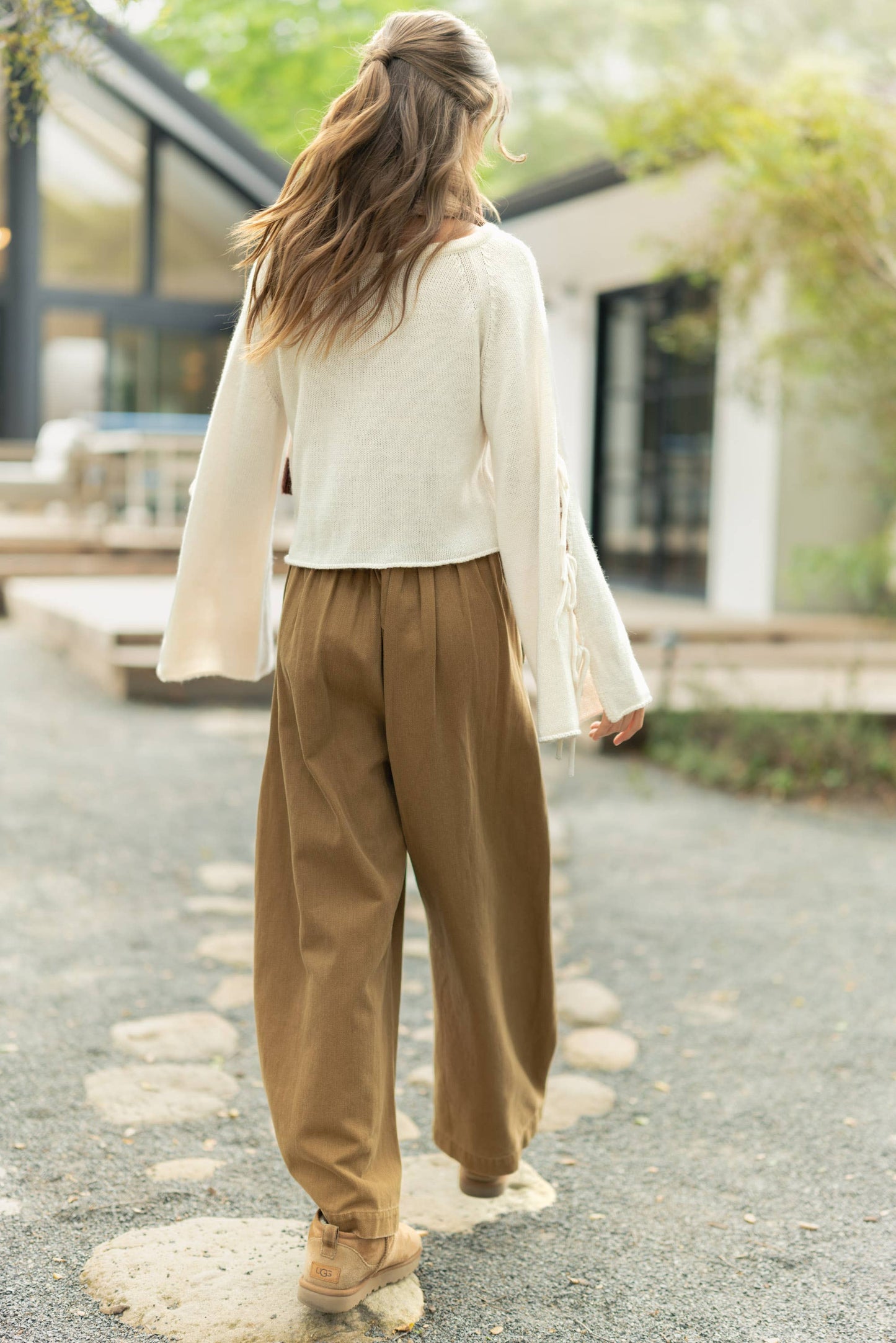 WASHED WIDE LEG PANTS