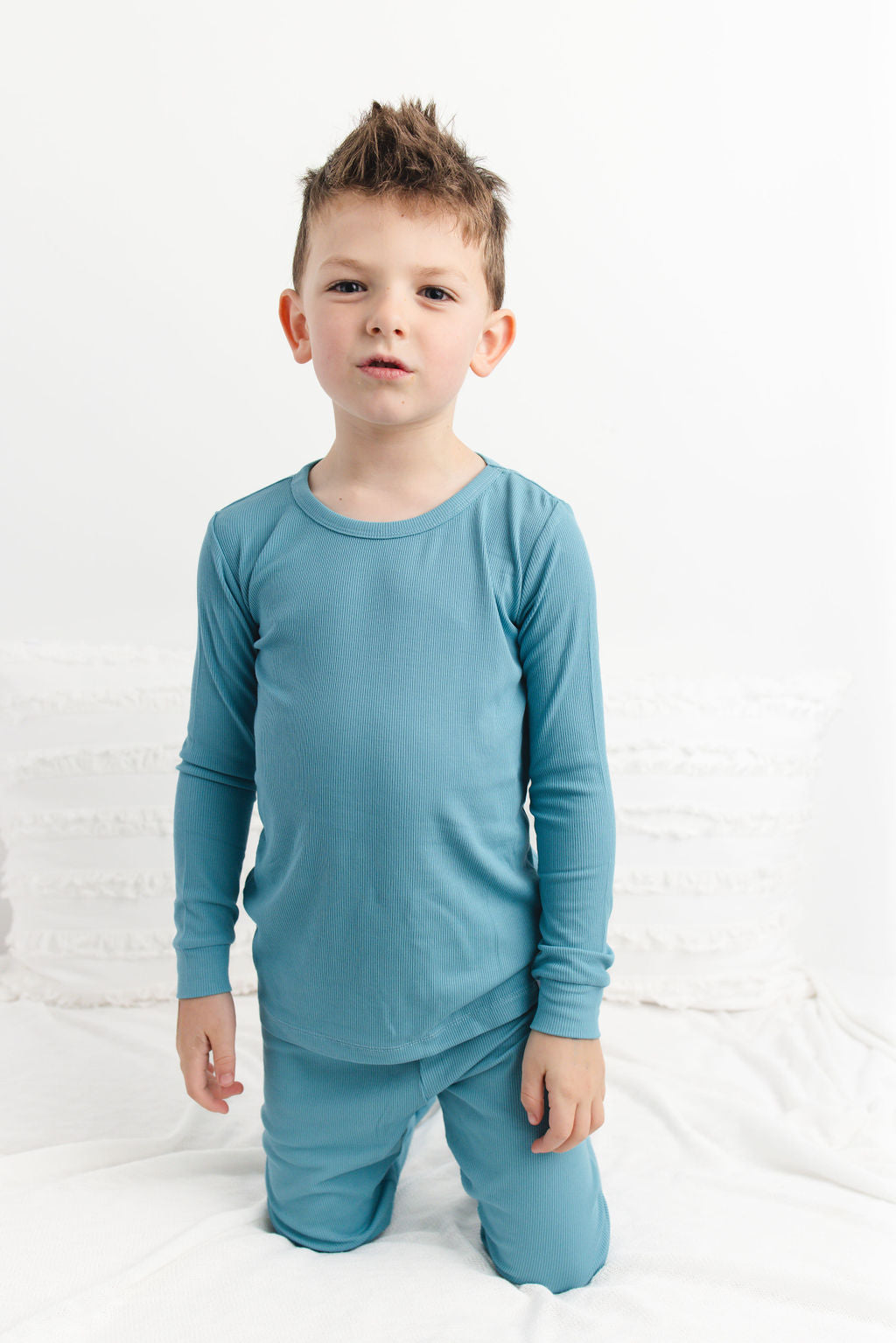 Pacific (Blue) Ribbed Long Sleeve PJ's BDLJ