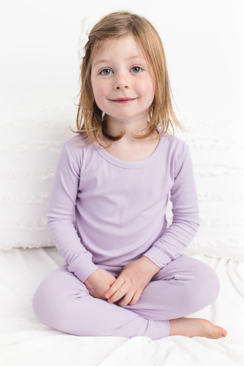 Lavender Ribbed Long Sleeve PJ's BDLJ