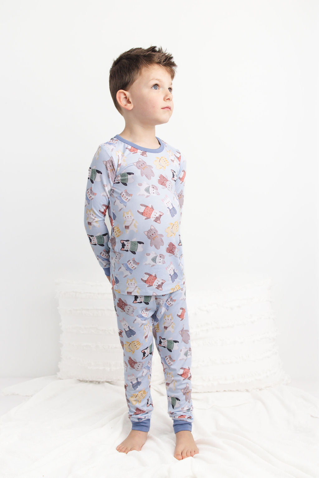 Whiskers (Blue) Long Sleeve PJ's BDLJ