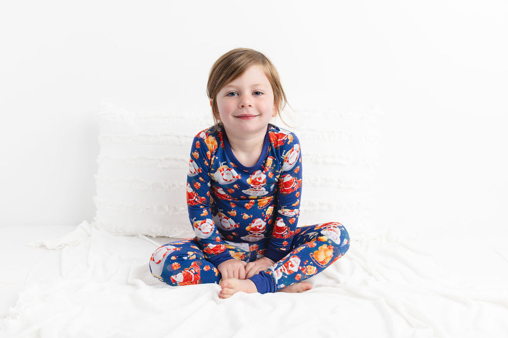 Tis the Sea-Sun (Santa) Long Sleeve PJ's BDLJ