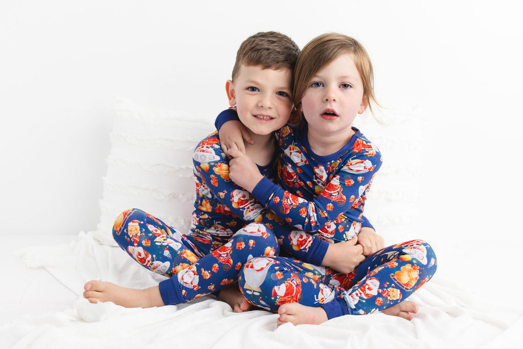 Tis the Sea-Sun (Santa) Long Sleeve PJ's BDLJ