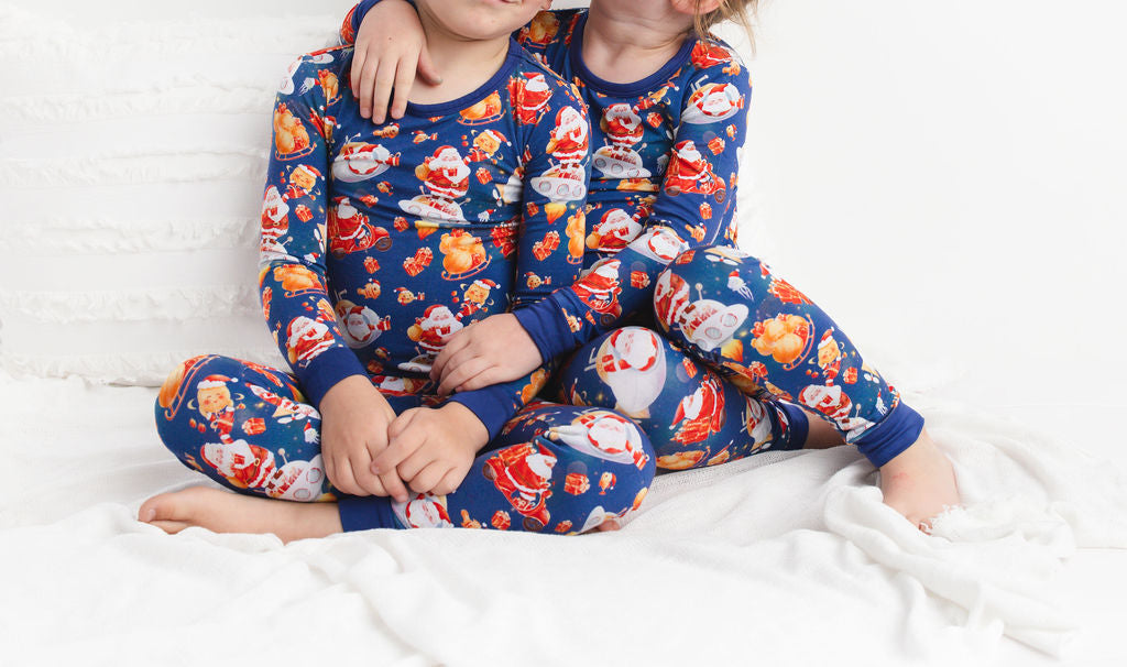 Tis the Sea-Sun (Santa) Long Sleeve PJ's BDLJ