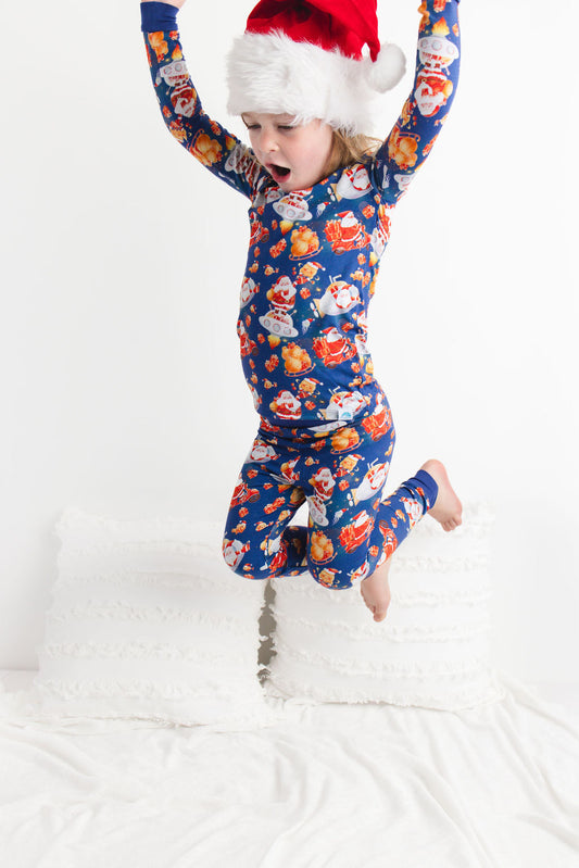 Tis the Sea-Sun (Santa) Long Sleeve PJ's BDLJ