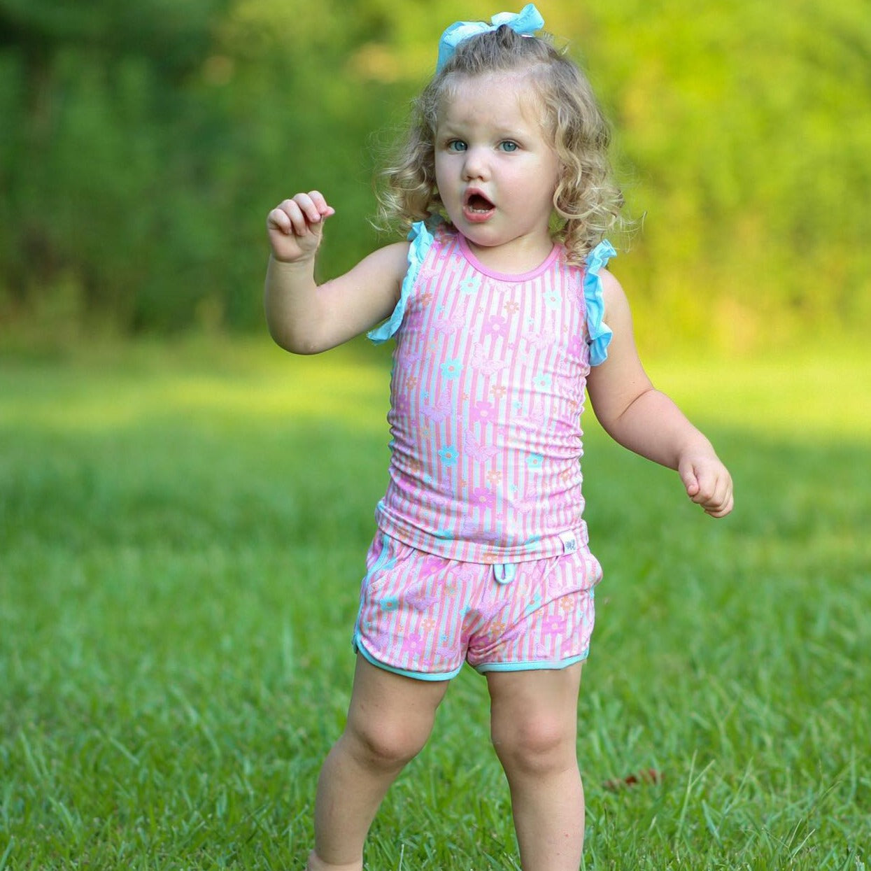 Butterfly Floral Shorts Set