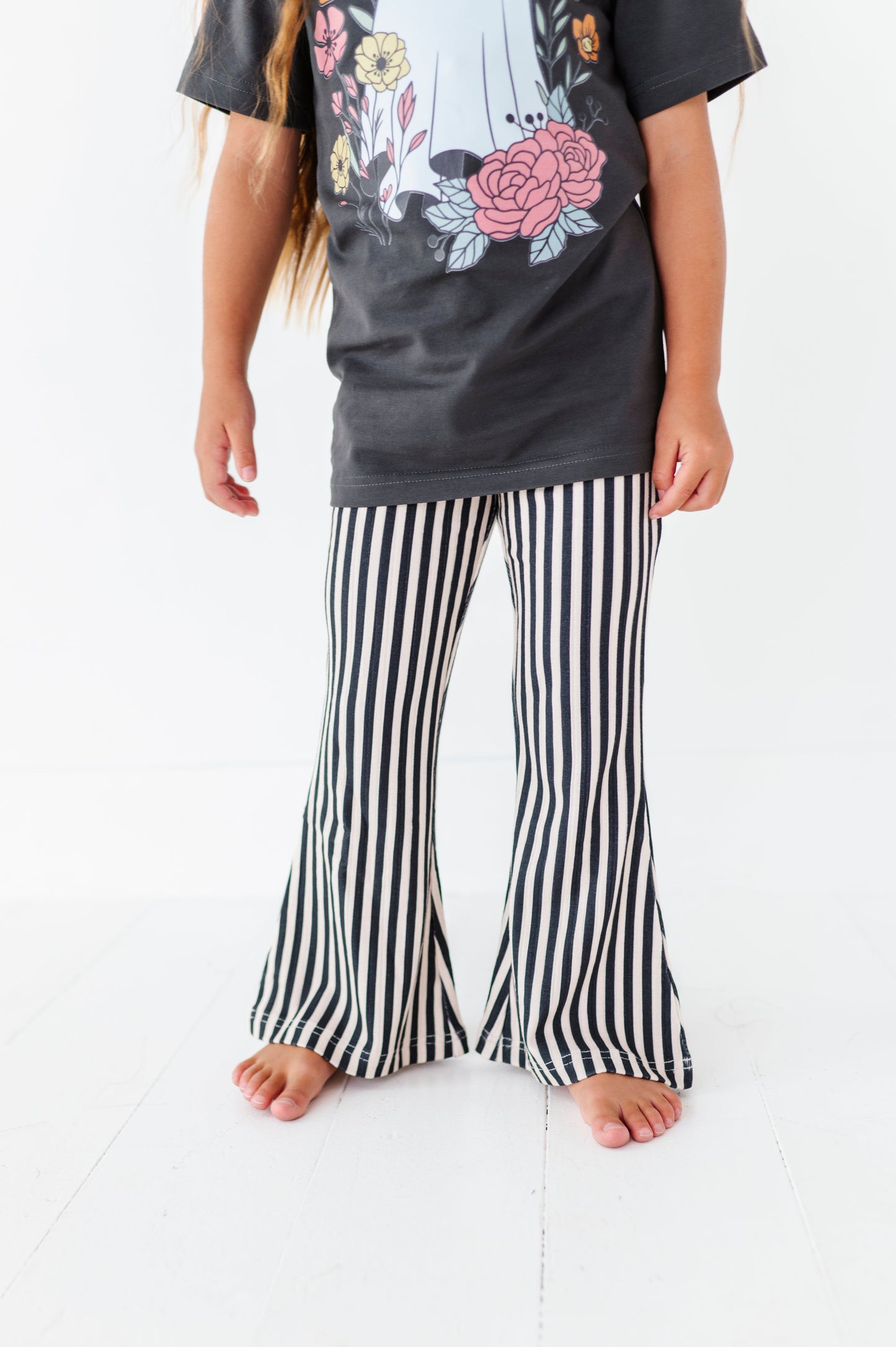 Vertical Black + White Stripe | RIB FLARES (8 + 10 yrs ONLY left)