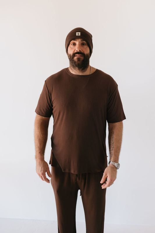 Men's Bamboo Short Sleeve Pajamas | Coffee Bean