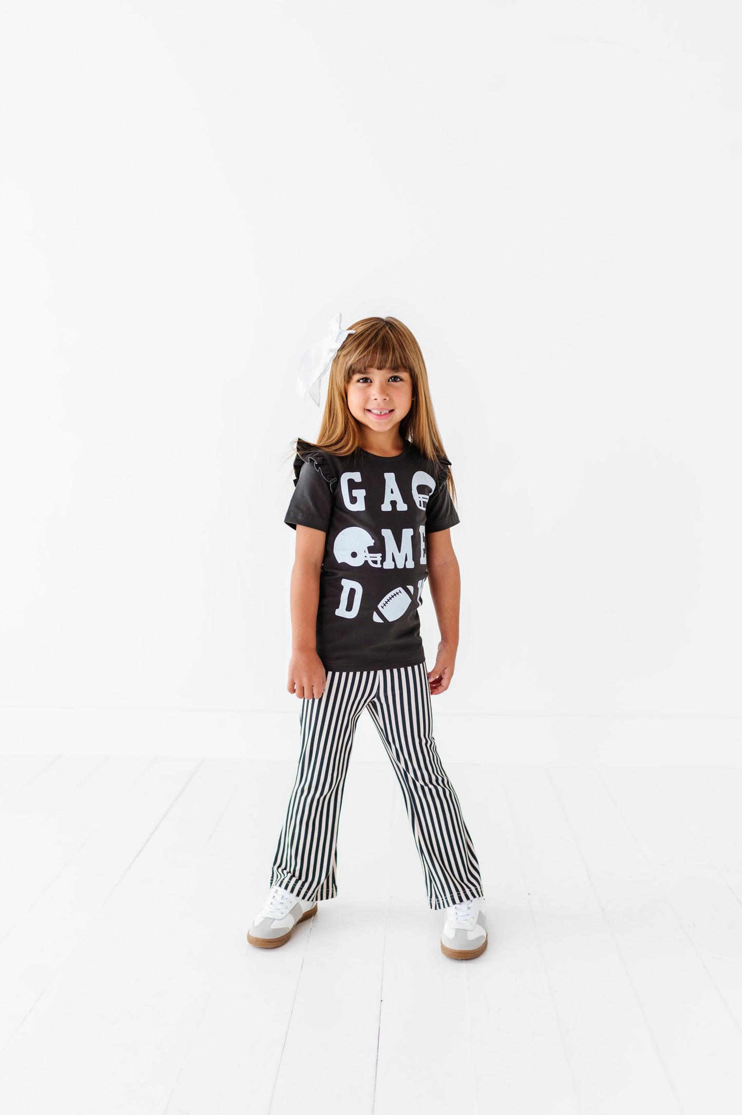 Vertical Black + White Stripe | RIB FLARES (8 + 10 yrs ONLY left)