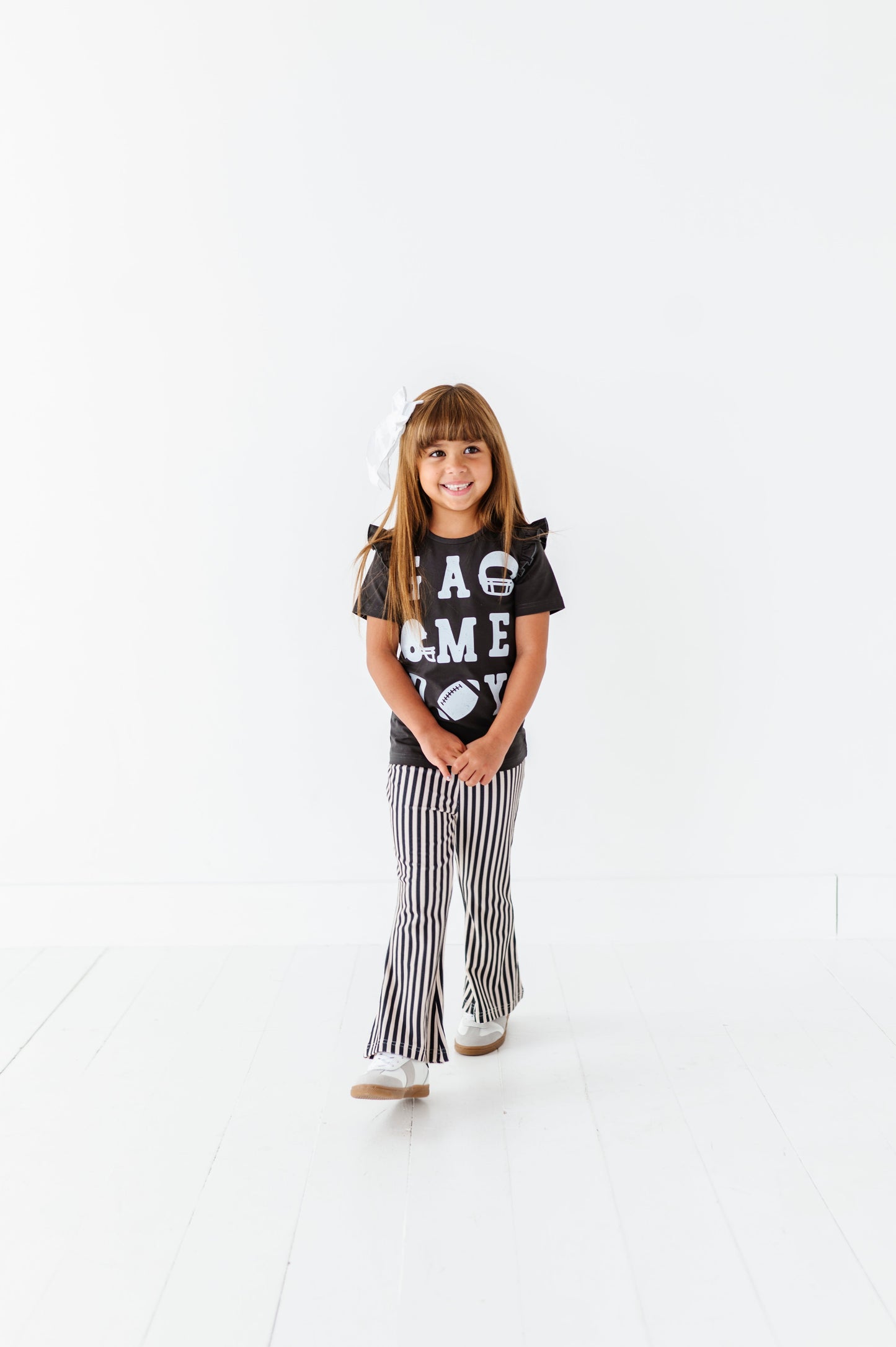 Vertical Black + White Stripe | RIB FLARES (8 + 10 yrs ONLY left)