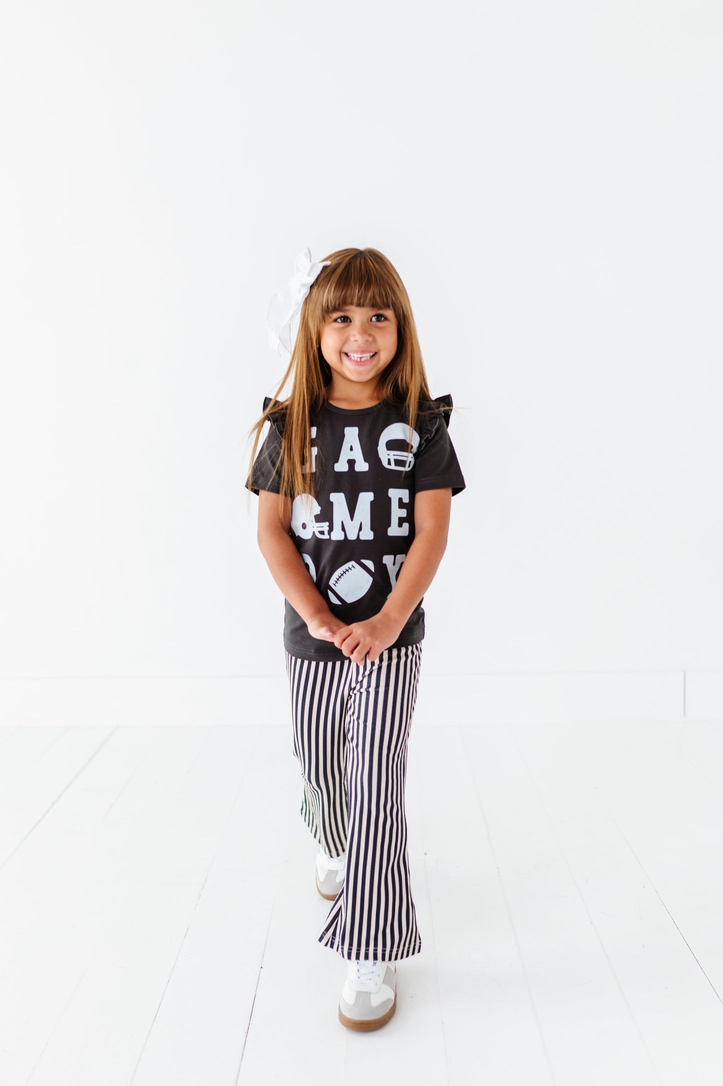 Vertical Black + White Stripe | RIB FLARES (8 + 10 yrs ONLY left)