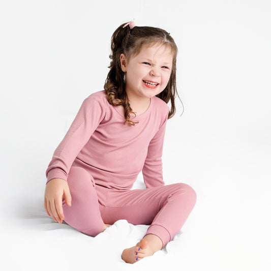 Cotton Candy (Pink) Ribbed Long Sleeve PJ's BDLJ