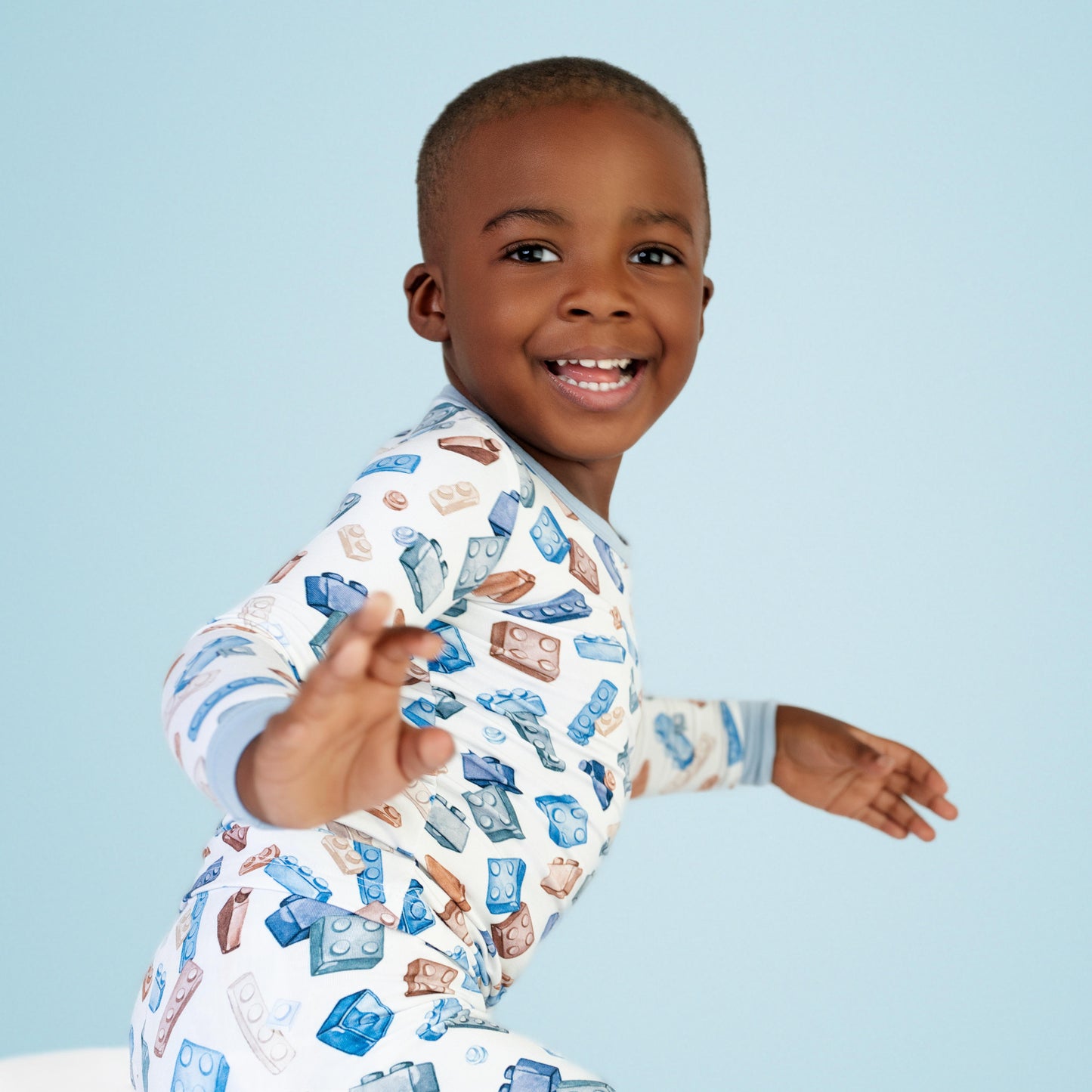 Block Party (Blue) Long Sleeve PJ's BDLJ