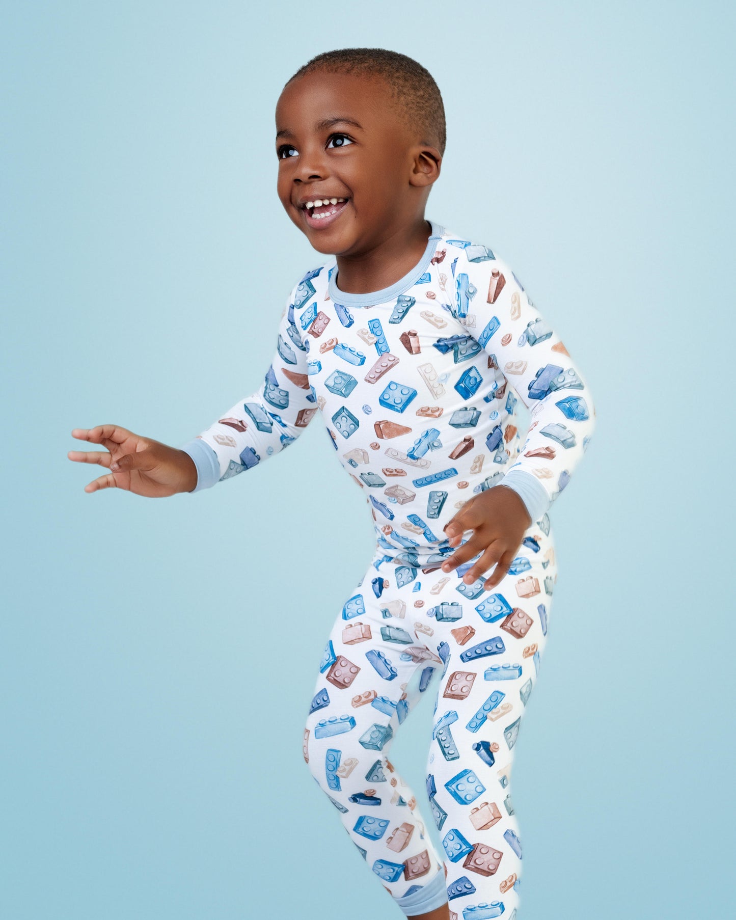 Block Party (Blue) Long Sleeve PJ's BDLJ