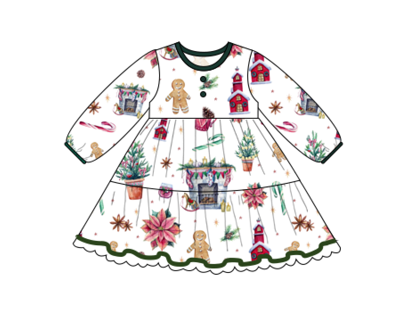 Holiday Family Cozy Doll Dresses