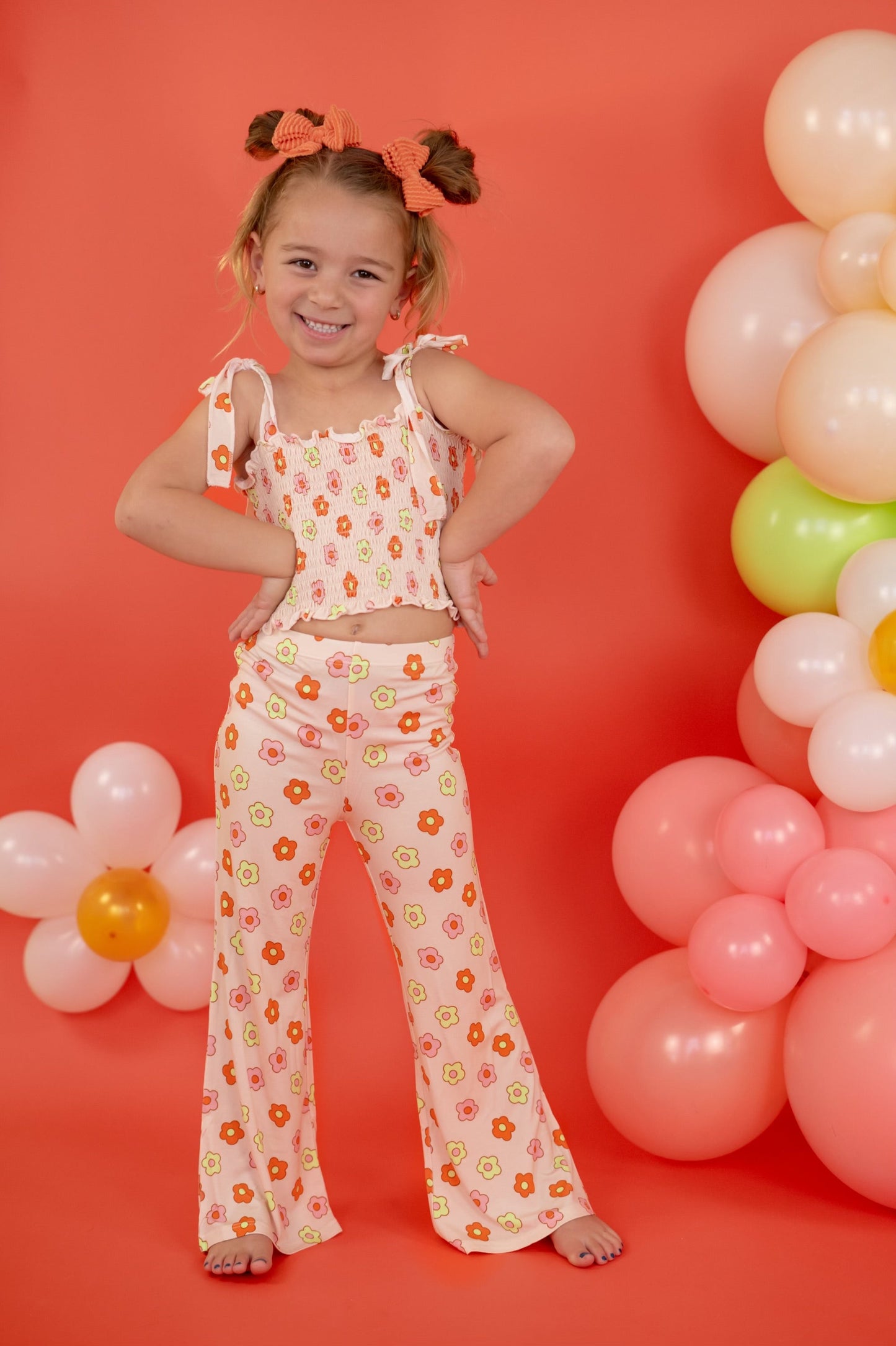 FEELIN' FLOWERFUL DREAM SMOCKED FLARE SET