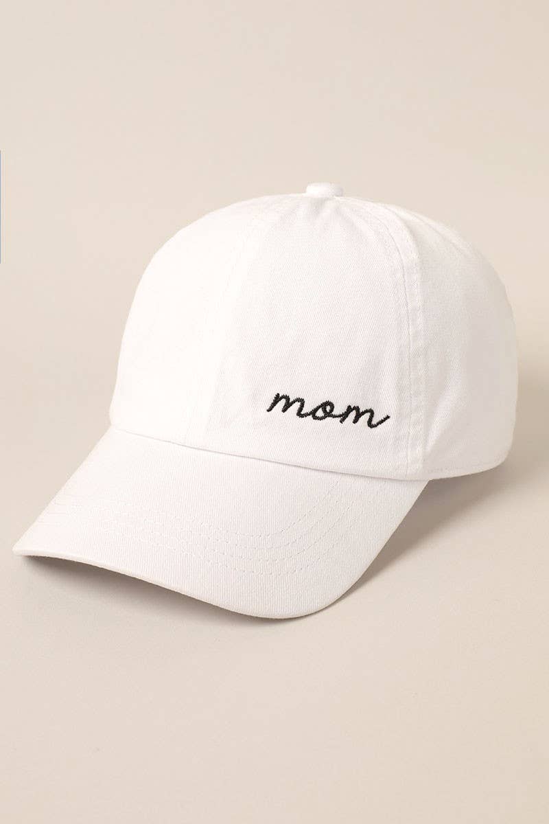 Embroidery Washed Cotton Baseball Mom Hat Cap