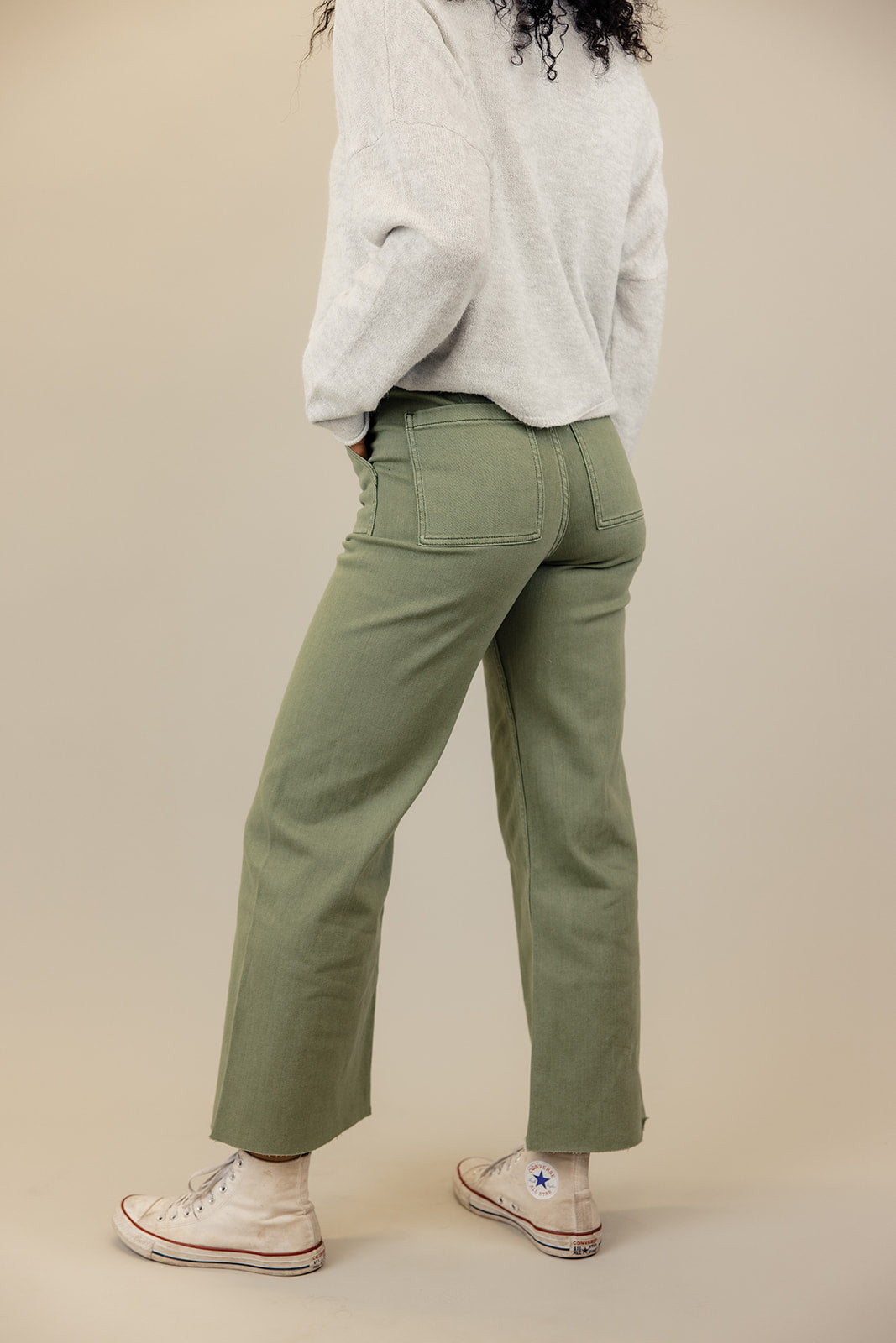 Skyler High Rise Raw Edge Pants