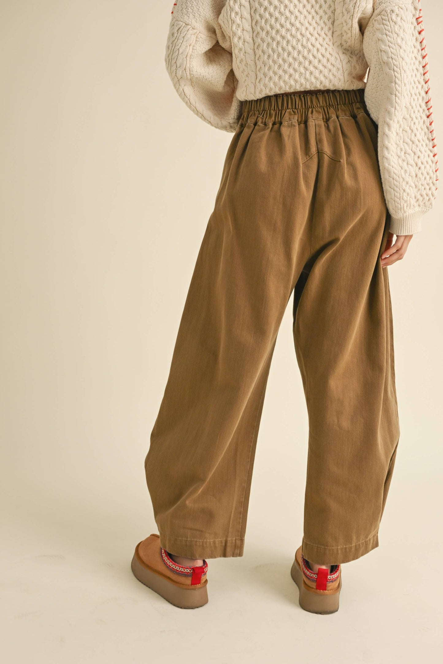 WASHED WIDE LEG PANTS