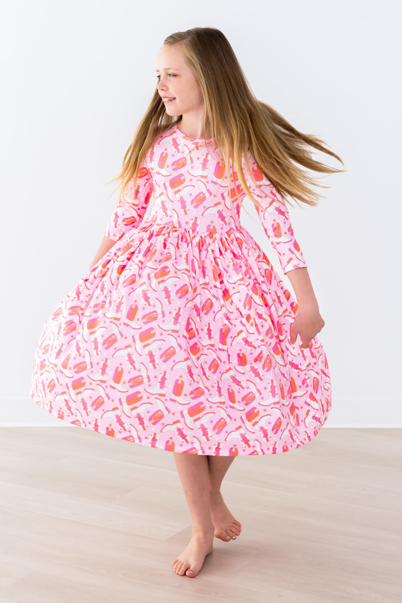 Howdy 3/4 Pocket Twirl Dress