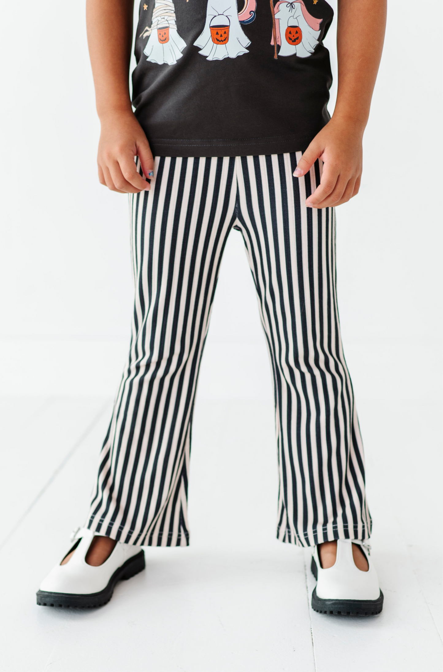 Vertical Black + White Stripe | RIB FLARES (8 + 10 yrs ONLY left)