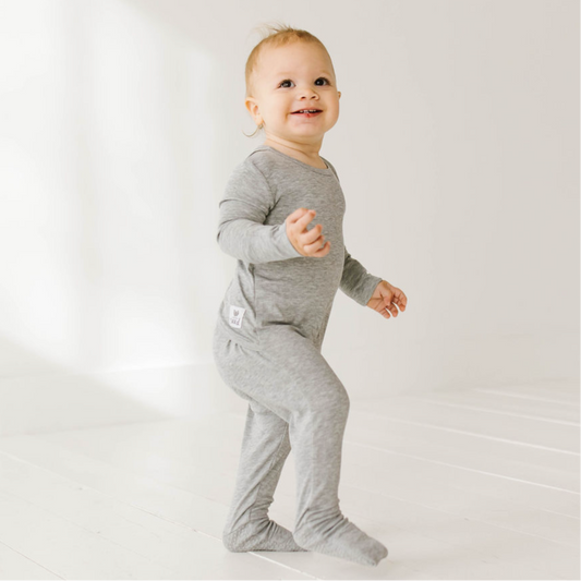 Glacier Grey Mini Ribbed Day to Night Romper