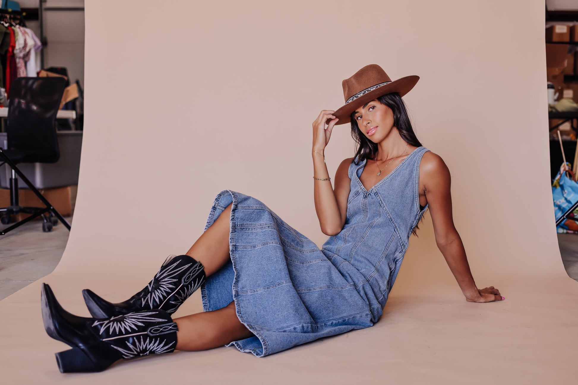 90’s Babe Denim Overall Dress - Mack & Harvie