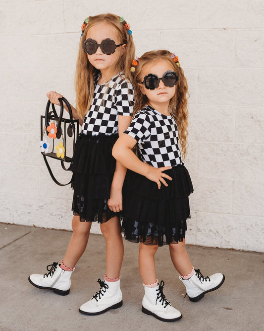 OREO CHECKERS DREAM TUTU DRESS