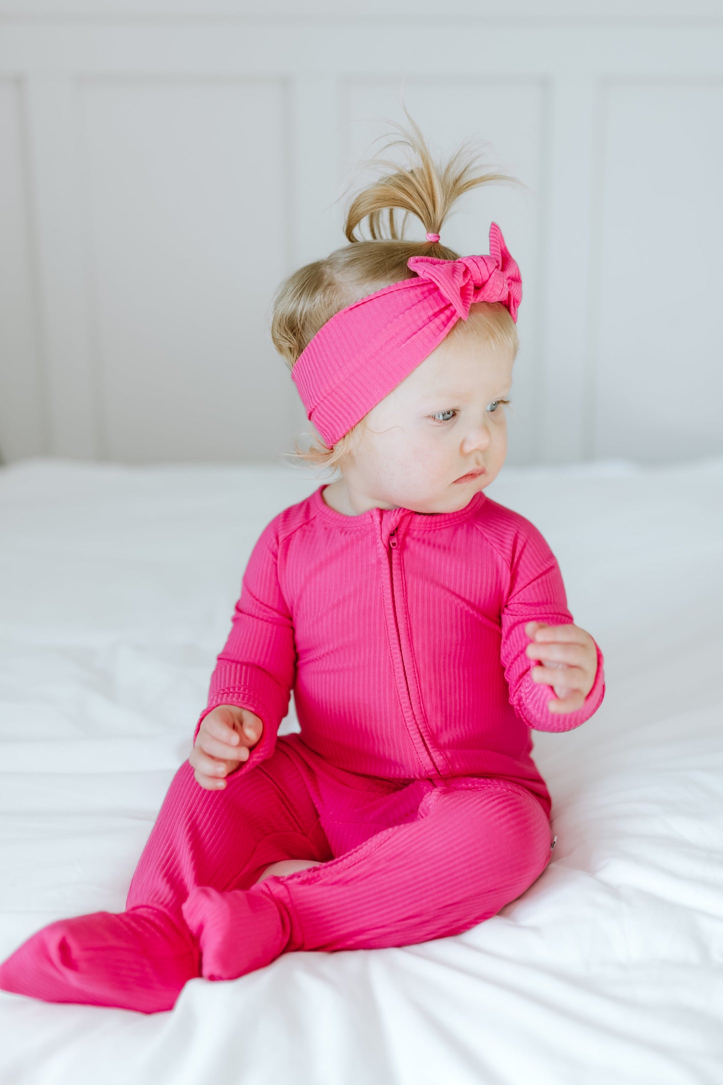 HOT PINK RIB DREAM ROMPER