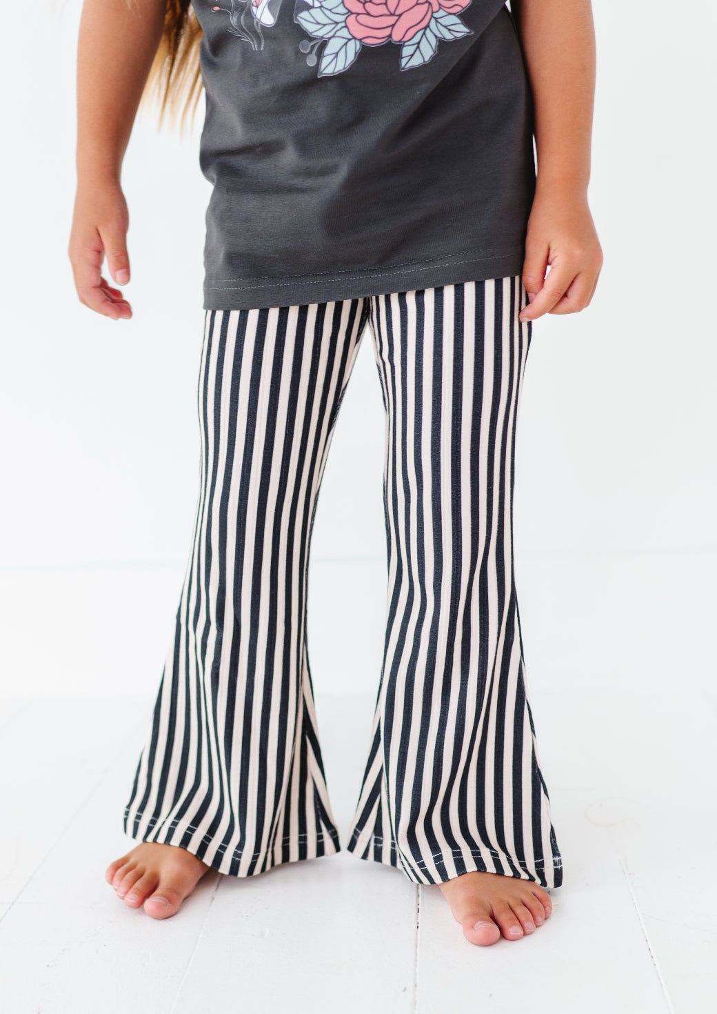 Vertical Black + White Stripe | RIB FLARES (8 + 10 yrs ONLY left)