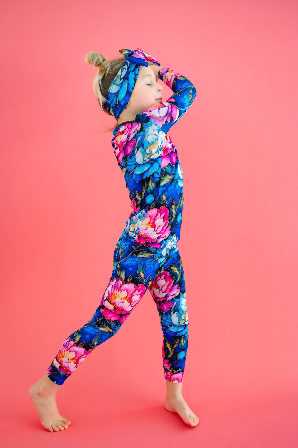 Neon Blooms Long Sleeve PJ's BDLJ