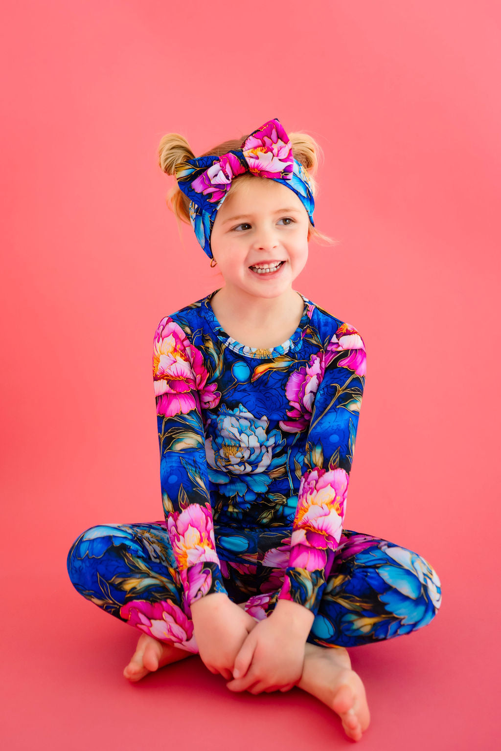 Neon Blooms Long Sleeve PJ's BDLJ