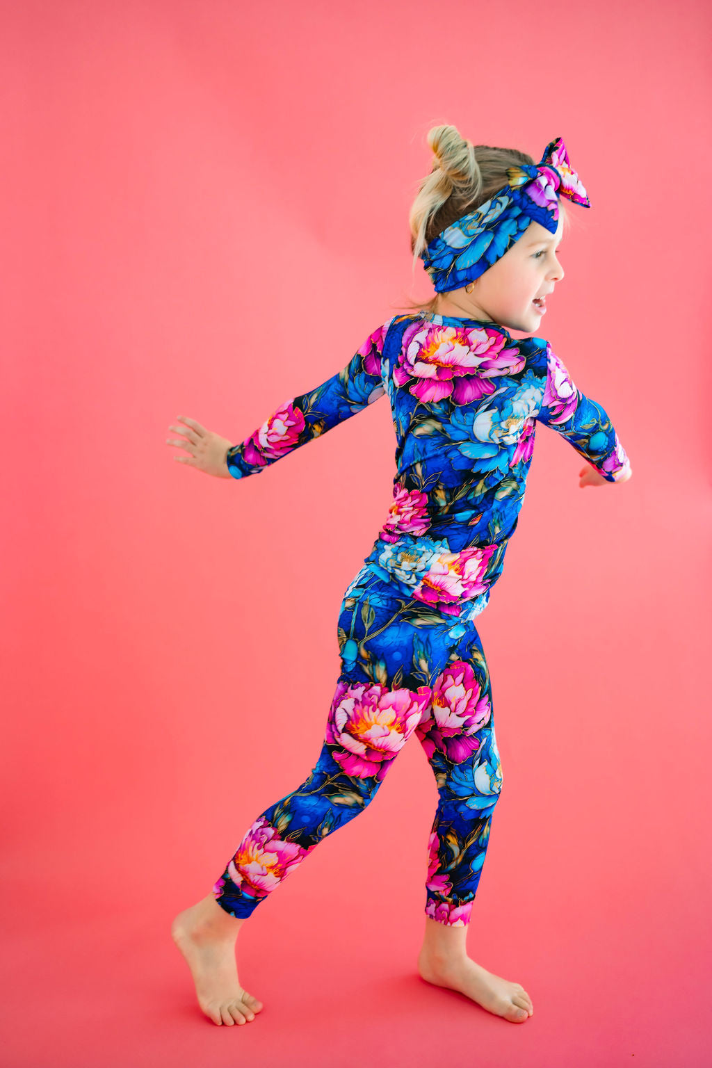 Neon Blooms Long Sleeve PJ's BDLJ