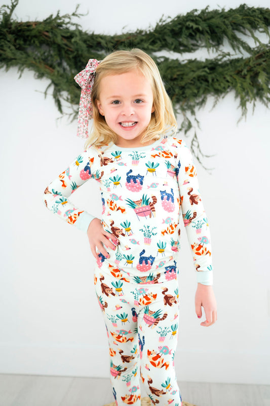 Felines & Ferns Long Sleeve PJ's BDLJ