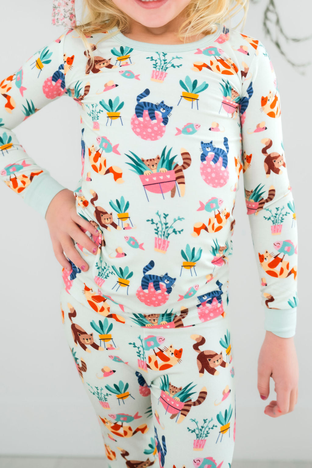 Felines & Ferns Long Sleeve PJ's BDLJ