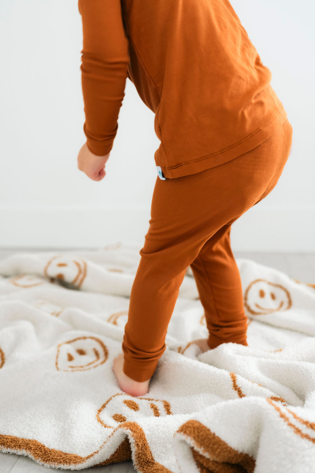 Rust (Orange) Ribbed Long Sleeve PJ's BDLJ