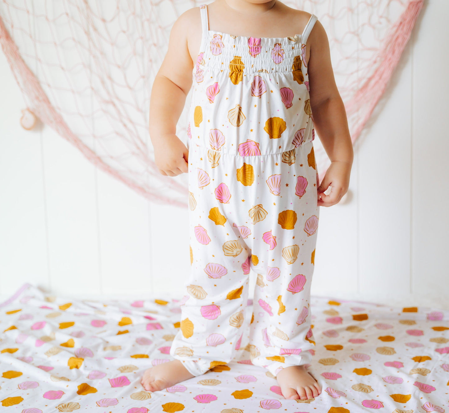 UNDER THE SEA DREAM SMOCKED JUMPSUIT