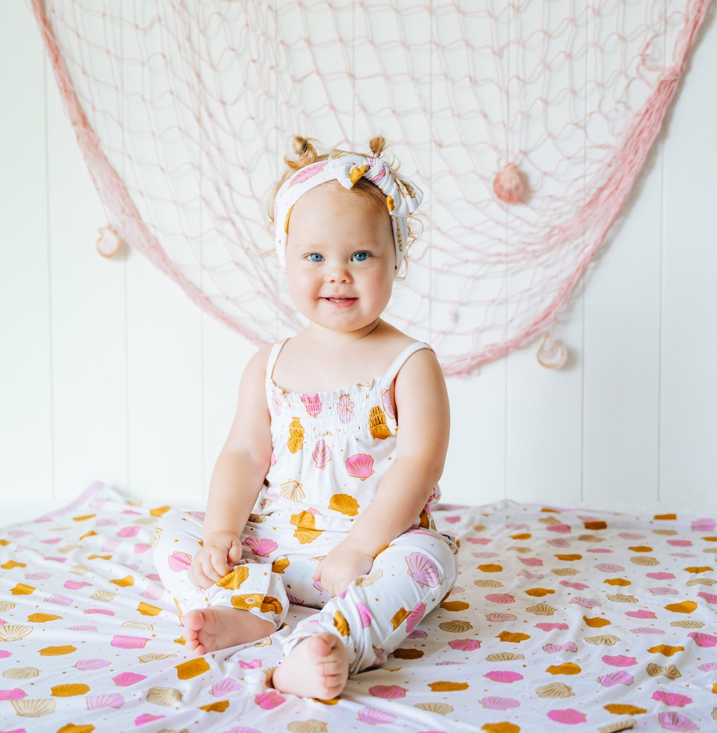 UNDER THE SEA DREAM SMOCKED JUMPSUIT